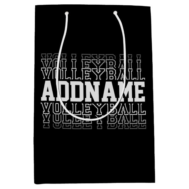 INDIVIDUELLE NAME Vanishing Volleyball Logoteam Mittlere Geschenktüte (Vorderseite)