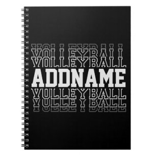INDIVIDUELLE NAME Vanishing Volleyball Logoteam Notizblock