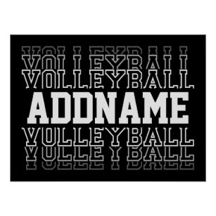 INDIVIDUELLE NAME Vanishing Volleyball Logoteam Poster