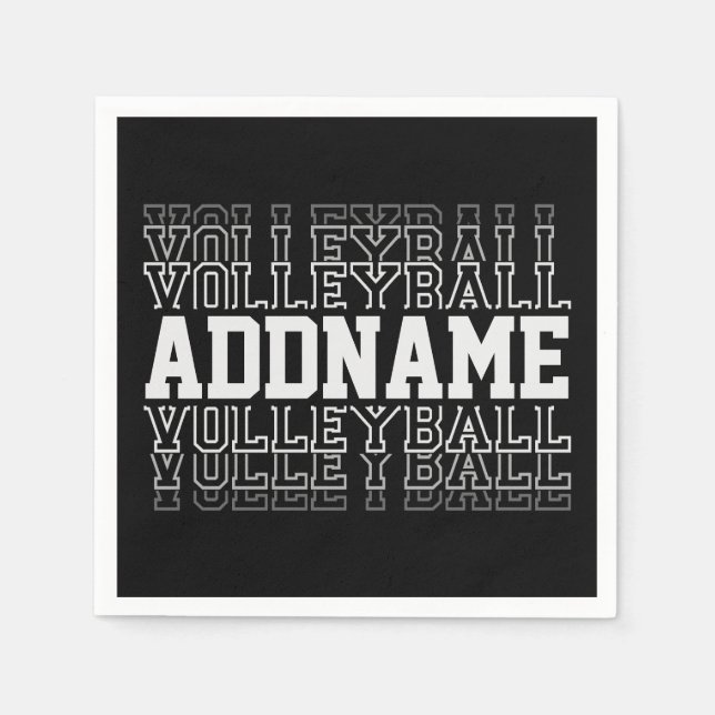 INDIVIDUELLE NAME Vanishing Volleyball Logoteam Serviette (Vorderseite)