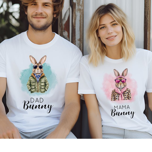 Individuelle Name Vater Bunny Matching Family Grou T-Shirt (Von Creator hochgeladen)