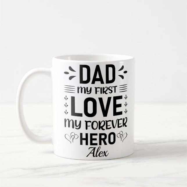 Individuelle Name Vatertag Kaffeetasse (Links)