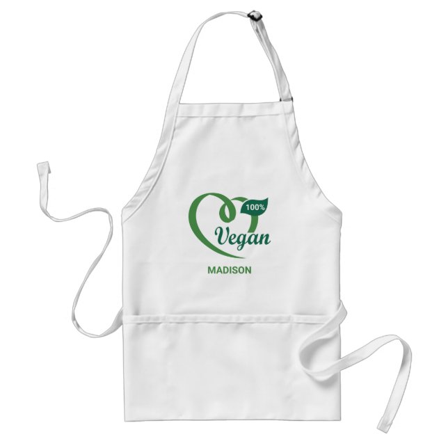 Individuelle Name Vegan Schürze (Vorne)