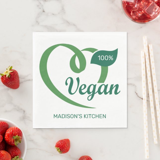 Individuelle Name Vegan Serviette (Beispiel)