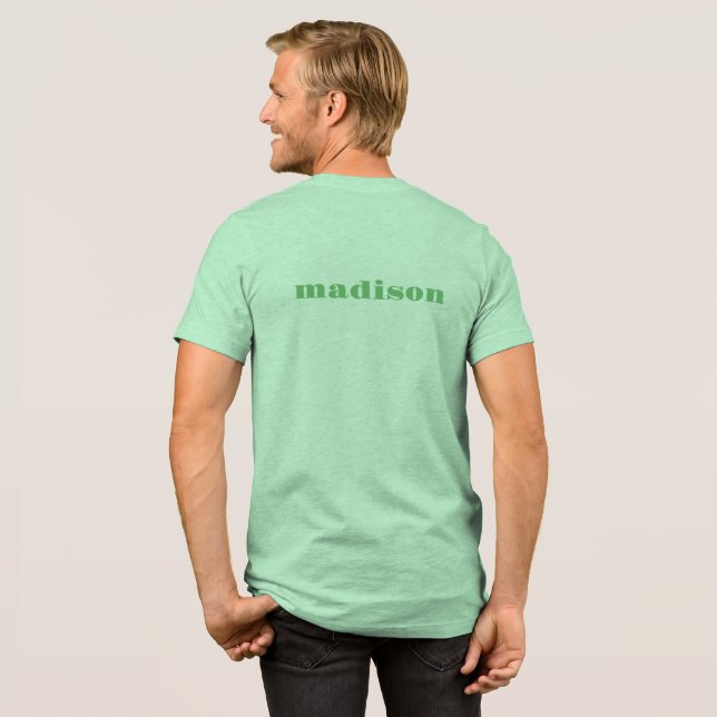 Individuelle Name Veganer T - Shirt (Rückseite voll)