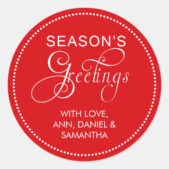 Individuelle Name verändert Farbsaison Grüße Runder Aufkleber (Vorderseite)