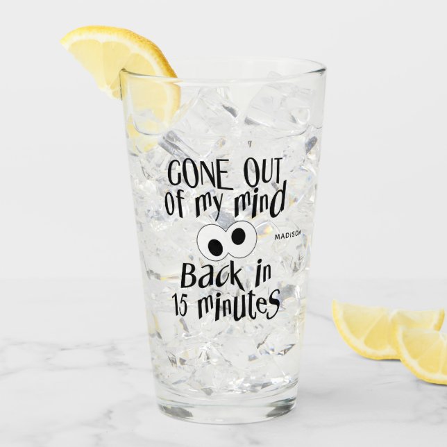 individuelle Name "Verschwinde aus meinem Kopf" Glas (Vorderseite Ice)