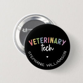 Individuelle Name Veterinary Tech | Tierarzt Button