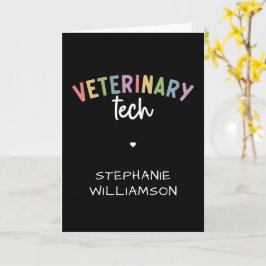 Individuelle Name Veterinary Tech | Tierarzt Karte