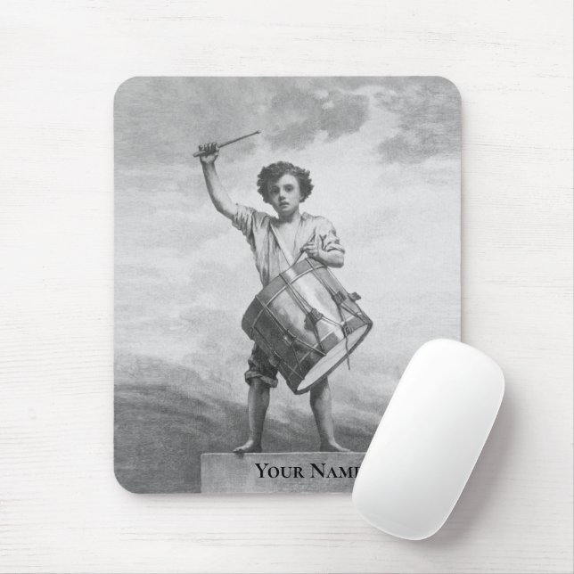 Individuelle Name Vintag Drummer Boy Drum Art Musi Mousepad (Mit Mouse)