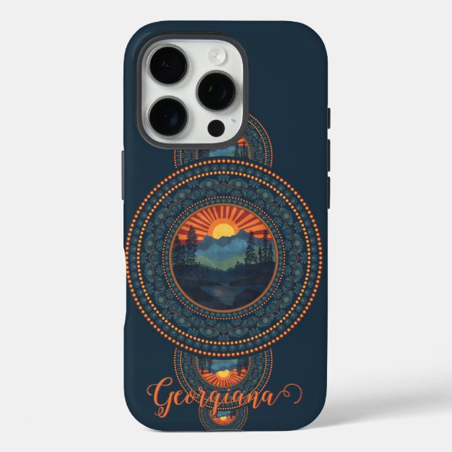 Individuelle Name Vintag Wilderness Ornamental Man Case-Mate iPhone Hülle (Rückseite)