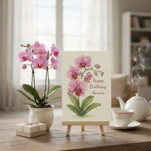 Individuelle Name Vintage Aquarellfarben Geburtsta Feiertagskarte