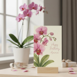 Individuelle Name Vintage Aquarellfarben Geburtsta Feiertagskarte