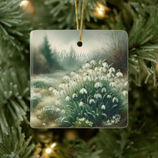 Individuelle Name Vintage Wasserfarben Keramikornament