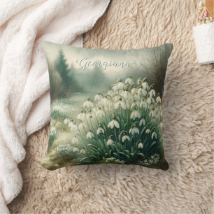 Individuelle Name Vintage Wasserfarben Kissen