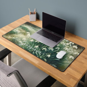 Individuelle Name Vintage Wasserfarben Schreibtischunterlage