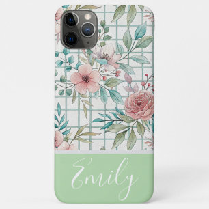 Individuelle Name Vintages Blumengitter Case-Mate iPhone Hülle