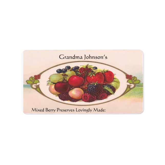 Individuelle Name Vintages Lebensmitteletikett Adressaufkleber (Vorne)