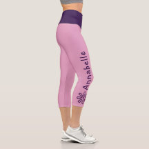 Individuelle Name - Violett Blume Doodle - Solid r