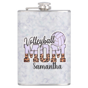 Individuelle Name Volleyball Mama   Muttertag Flachmann