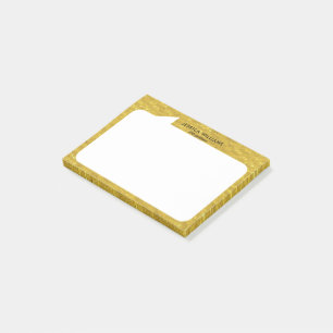 Individuelle Name von Goldblase und Weißblase Post-it Klebezettel