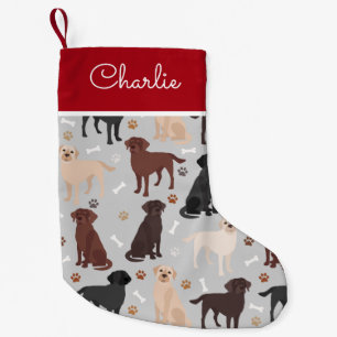 Individuelle Name von Labrador Retriever Paws and Kleiner Weihnachtsstrumpf