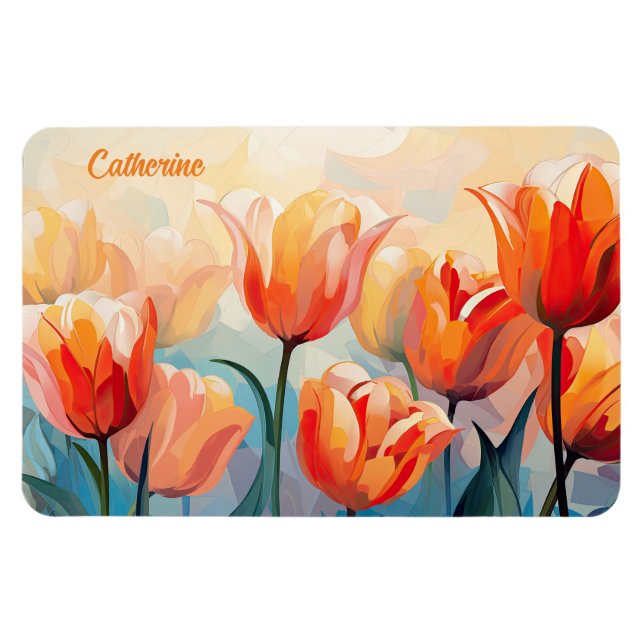 Individuelle Name Wasserfarbene Magnet (Horizontal)
