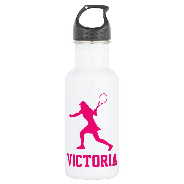 Individuelle Name-Wasserflasche für Tennismädchen Edelstahlflasche (Vorderseite)