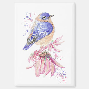 Individuelle Name Watercolor Bluebird Garden Bird  Magnet