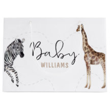 Individuelle Name Watercolor Safari Tierbabysitter
