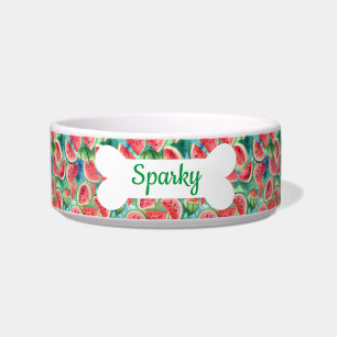 Individuelle Name Watermelon Muster Pet Dog Napf