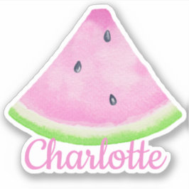 Individuelle Name Watermelon Slice Sticker für Kin