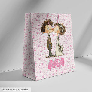 Individuelle Name Wedding Geschenktasche Quirky De Mittlere Geschenktüte