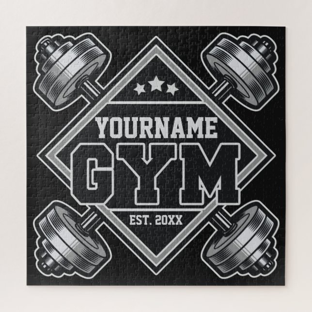 Individuelle Name Weightlift Zuhause Crossfit Gym Puzzle (Vertikal)