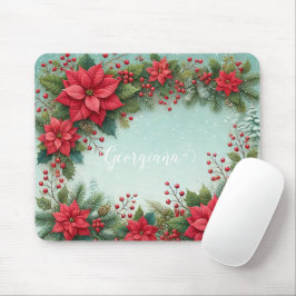 Individuelle Name Weihnachten Mousepad
