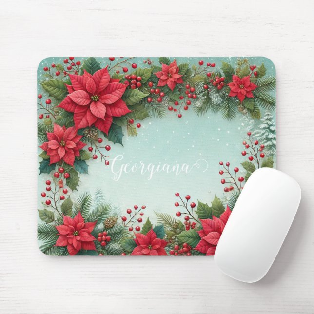 Individuelle Name Weihnachten Mousepad (Mit Mouse)