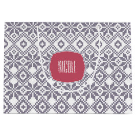 Individuelle Name Weihnachten Nordic Snowflake Mus Große Geschenktüte