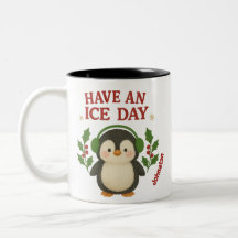 Individuelle Name Weihnachten Pinguin Tasse Haben 