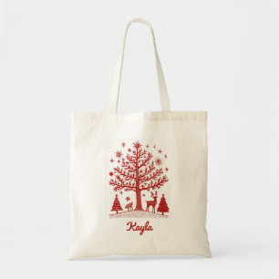 Individuelle Name Weihnachten Vintage Tasche