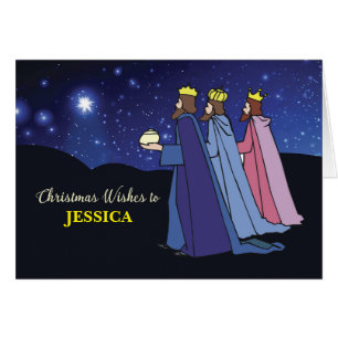 Individuelle Name Weihnachten wünscht drei Könige 