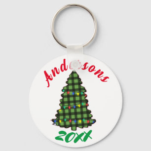 Individuelle Name Weihnachts-Schlüsselanhänger W Schlüsselanhänger
