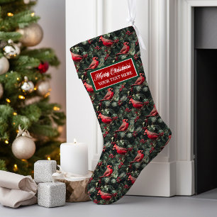 Individuelle Name Weihnachts-Strumpf Vintager Stil Großer Weihnachtsstrumpf