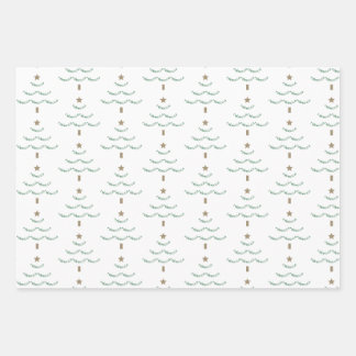 Individuelle Name Weihnachtsbaumwrapping Paper Geschenkpapier Set