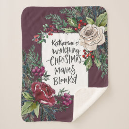 individuelle Name Weihnachtsfilm Watching Holiday Sherpadecke