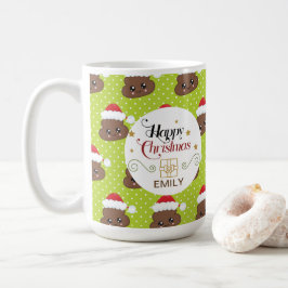 Individuelle Name Weihnachtsgeschenk Tasse - Poo E
