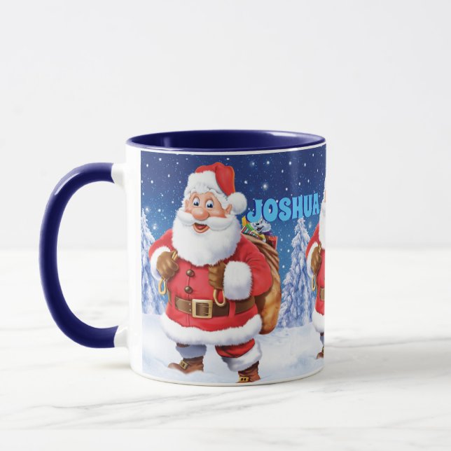 Individuelle Name Weihnachtskaffee Tasse, Jolly Sa Tasse (Links)