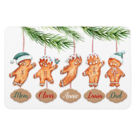 Individuelle Name Weihnachtskunst Gingerbrei Magnet