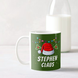 Individuelle Name Weihnachtsmannmütze Weihnachtsfe Kaffeetasse