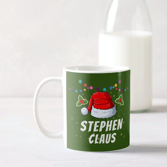 Individuelle Name Weihnachtsmannmütze Weihnachtsfe Kaffeetasse (Von Creator hochgeladen)