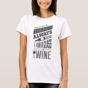 Individuelle Name Weinangebot T-Shirt